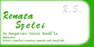 renata szelei business card